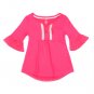 Girls Size 10-12 One Step Up Pink Lace Up Yoke Knit Top B339 888447655607