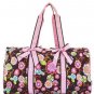 Belvah quilted ladies monogrammable floral pattern duffle bag NDF2701(PKk) BS765