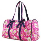 Ladies Belvah quilted monogrammable floral pattern duffle bag QCF2701(FSNV)