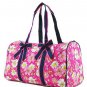 Ladies Belvah quilted monogrammable floral pattern duffle bag QCF2701(FSNV)