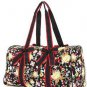 Ladies Belvah quilted monogrammable floral pattern duffle bag QCJ2701(BKRD) BS1200