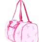 Ladies Quilted monogramable pink ribbon duffle bag QBC2701(PK) cancer awareness