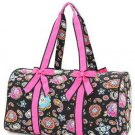Ladies Belvah quilted monogrammable floral pattern duffle bag NFP2701(FS) BS765