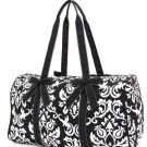 Ladies Belvah quilted damask pattern duffle bag gym bag DAQ01(BK) BS999