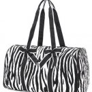 Ladies quilted black and white zebra print duffle bag gym bag ZBQ2701(BK) BS1100