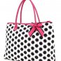 Belvah polka dot print large tote bag LPDQ1105(BKWH) handbag purse purse