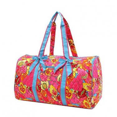 Belvah Quilted Monogramable Large Floral Duffel Bag QBF2701(FS) BS795
