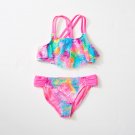 Girls Size 5 Angel Beach 2pc. Boho Tie Dye Crochet Swim Set Swimwear B520 190608538606
