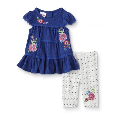 Nannette Infant Girls 9-12 Months Blue Tunic and Leggings Set S600 190716248596