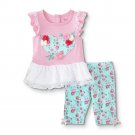 Nannette Infant Girls Size 9-12 Months Tunic Top & Leggings - Heart/Floral 190716847027