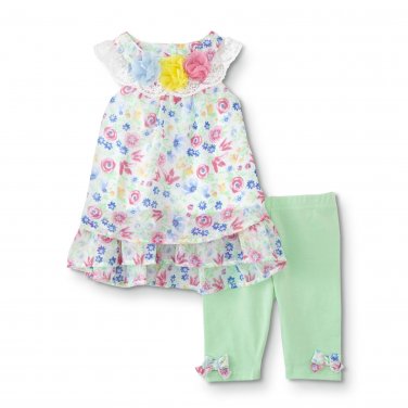 Nannette Infant Girls' Size 6-9 Months Woven Dress & Leggings - Floral K600 190716672292