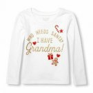 Girls 4T Long Sleeve Glitter 'Who Needs Santa? I Have Grandma!' Christmas 214
