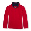 Boys Size 5/6 Red Long Sleeve Solid Glacier Fleece Half-Zip Pullover C365