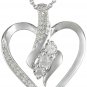 Hershey's Kiss Sterling Silver Diamond Necklace