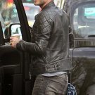 Divad Beckham Leather Jacket , black biker leather jacket