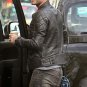 Divad Beckham Leather Jacket , black biker leather jacket