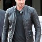 Divad Beckham Leather Jacket , black biker leather jacket