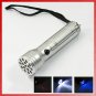 3 in 1 Multi-functional 15 LEDs + UV Laser Ultraviolet Flashlight Lamp