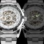 Winner Luxury Men Luminous Hands Skeleton Auto Mechanical Wristwatch