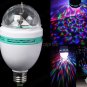 E27 3W AC 85-260 V RGB LED Full Color Rotating Lamp Search (White)