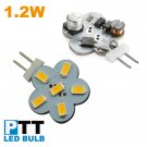 6pcs/lot high quality 1.2W bi pin disc G4 led light 8-30V AC DC flat round G4 led panel light