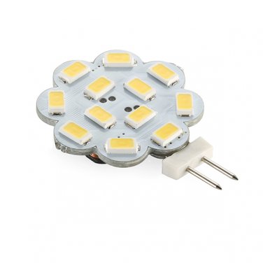 6pcs/lot high quality super bright 3W bi pin G4 disc led light 12V flat round panel warm white