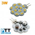 6pcs/lot high quality super bright 3W bi pin G4 disc led light 8-30V flat round panel warm white
