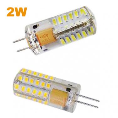 6pcs/lot 2W 12V silicon G4 base led light bulb replace bi pin halogen cabinet cove lgihtings