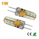 10pcs/lot 1W 12V silicon G4 base led light bulb replace bi pin halogen day white