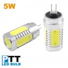 6pcs/lot super bright Aluminum 5W COB G4 led corn light 12V AC/DC 360 degree beam angle
