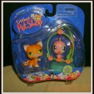 Littlest Pet Shop Pet Pairs Cat & Bird with Rocking Perch, NIB