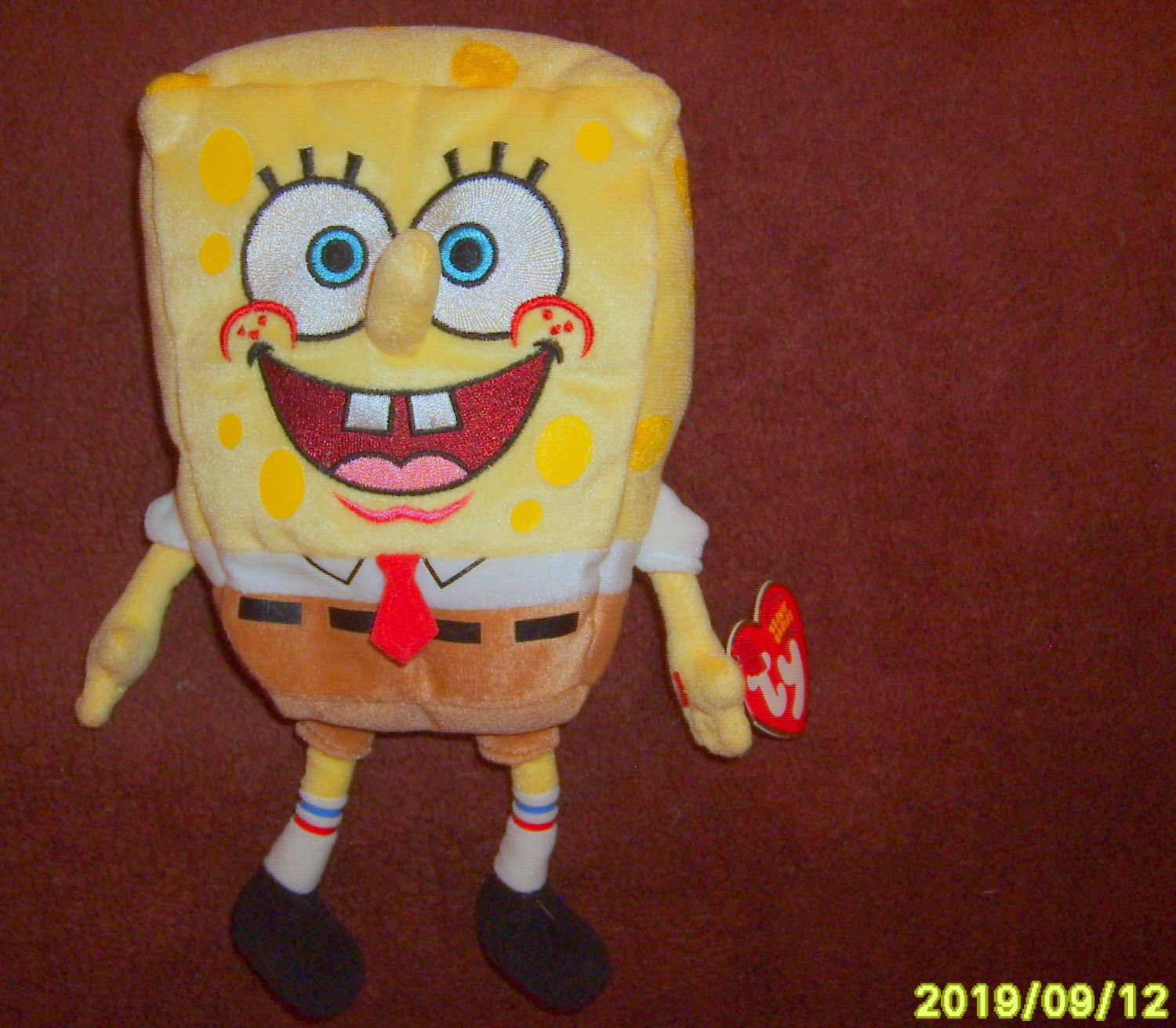 2004 TY Original Beanie Babies Spongebob Squarepants Plush New W/ Tags