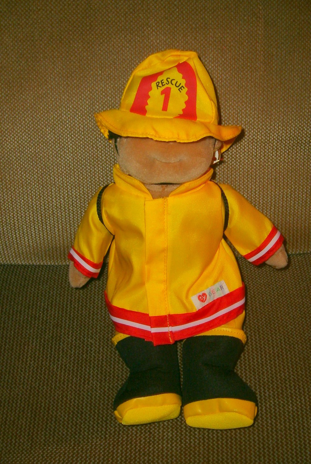 Ty Beanie Kids RASCAL Doll with Firefighter Outfit - Brand New, Retired