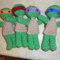 Hand Crafted Crocheted Teenage Mutant Ninja Turtles