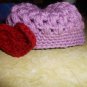 Valentine Puff Stitch Hat for Infant 6 to 9 Months