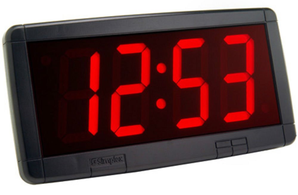 digital clock red