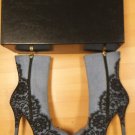 Dolce & Gabbana Denim Ankle Boot Black Laces EU Size 39.5 & US Size 9.5