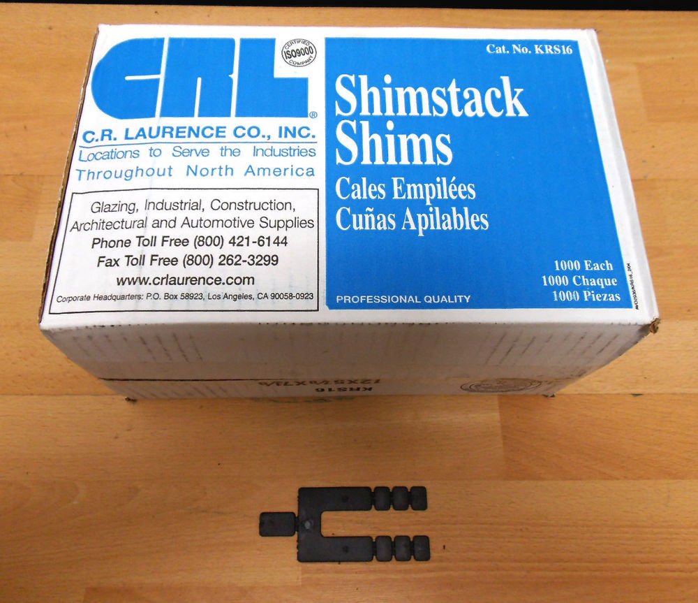 C.R. Laurence CRL KRS16 1/16"x 31/2" Shimstack Shims (1000 Pack)