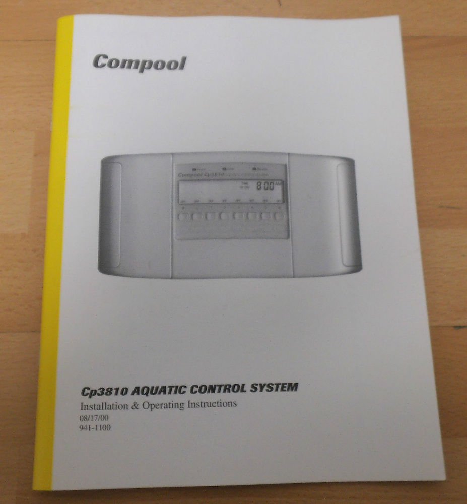 Compool CP3810 Aquatic Control System Original Owners Manual Installation Guide