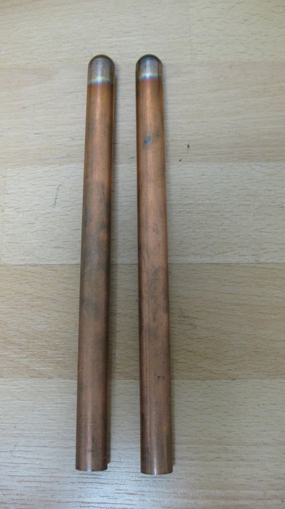 (2) Pool Heater HVAC End Cap Tube Copper Cu 300002 6 in. Lenth, 5/8 in. Diameter