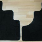 Universal Carpeted Floor Mats 2 Front LH and RH Black Plush Carpet