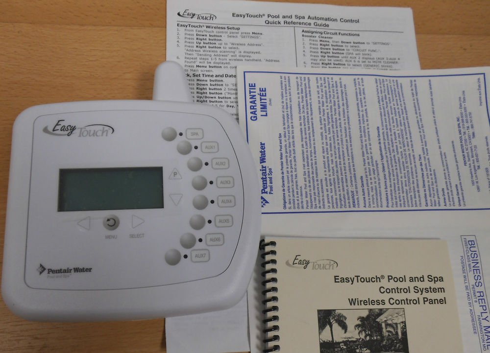 Pentair 520692  Wireless 8 AUX EasyTouch Remote Control EASYTCH with Manual