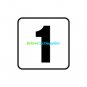 Inlays V621010 Info-Tile 6" x 6" Vinyl Depth Markers - 1 Number