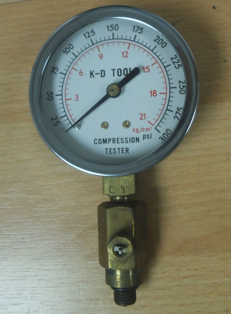 KD Tools 3306 Compression Tester Gauge 21kg/cm&Acirc;&sup2; 300 PSI