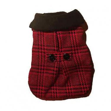 Red Plaid Coat by Barkerwear Dog Clothes