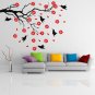 (24''x18'') Vinyl Wall Decal Tree with Birds and Flowers / Art Decor Stickers + Free Decal Gift