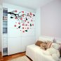 (28''x20'') Vinyl Wall Decal Tree with Birds and Flowers / Art Decor Stickers + Free Decal Gift