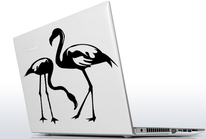 (12''x12'') Vinyl Wall Decal Flamingo Couple Birds Romantic Love Art Decor Sticker + Free Decal Gift