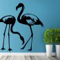(16''x16'') Vinyl Wall Decal Flamingo Couple Birds Romantic Love Art Decor Sticker + Free Decal Gift