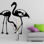 (28''x27'') Vinyl Wall Decal Flamingo Couple Birds Romantic Love Art Decor Sticker + Free Decal Gift